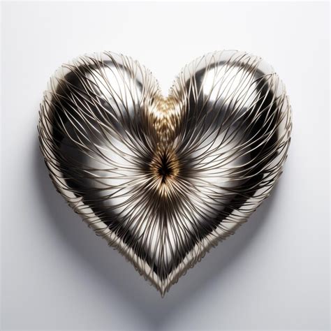 Premium Photo | A heart shaped formed by tinsels sparkling with festive ...