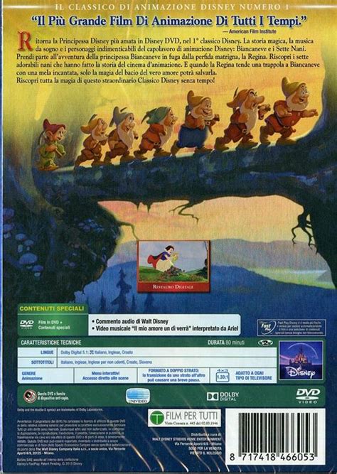 Biancaneve E I Sette Nani DVD DVD Film Di Walt Disney Animazione