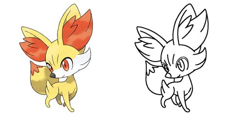 Fennekin Coloring Page Print Ideashortcut