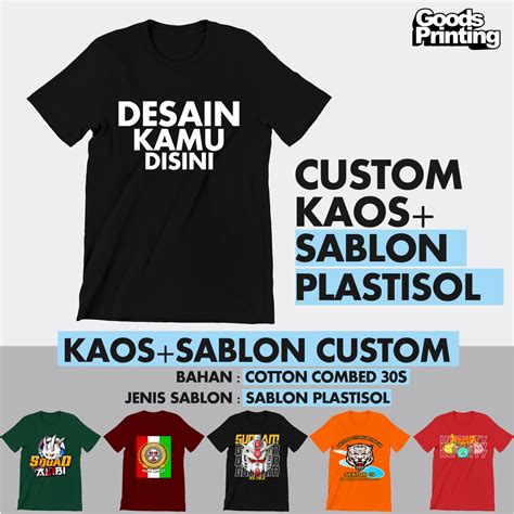 Jual Kaos Custom Sablon Plastisol Kaos Sablon Plastisol Kaos