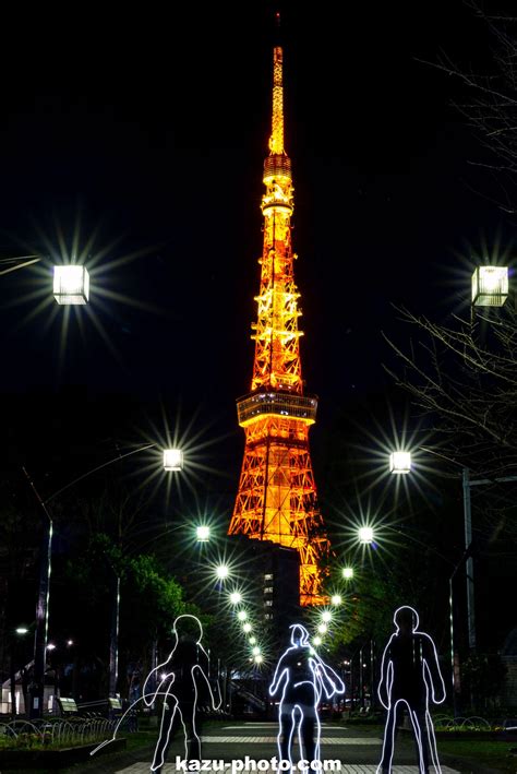 インスタ映えで人気の東京タワー撮影スポット！＠芝公園の夜景と並木道 αのevfが見せる世界