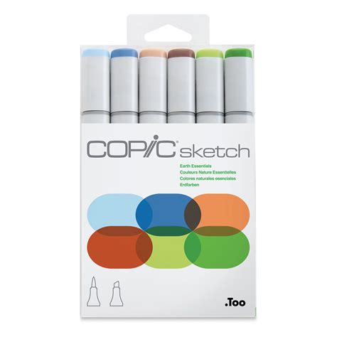 Copic Sketch Marker Set - Earth Essentials, Set of 6 | BLICK Art Materials