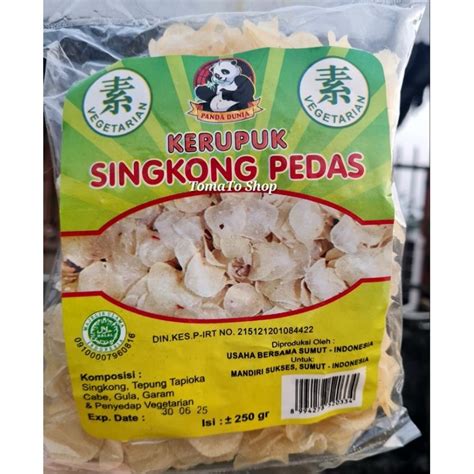 Jual Kerupuk Mentah Singkong Pedas Cap Panda Dunia Shopee Indonesia