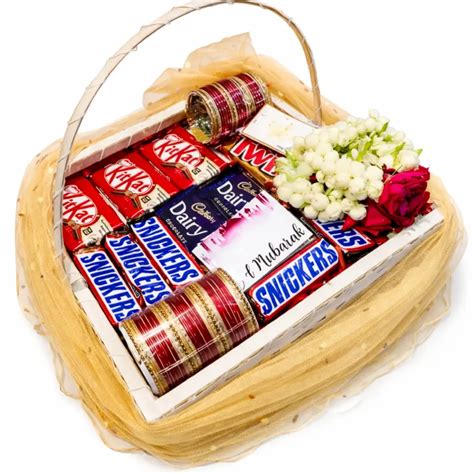 eid gift basket   perfect eid gift  chocolates bangles