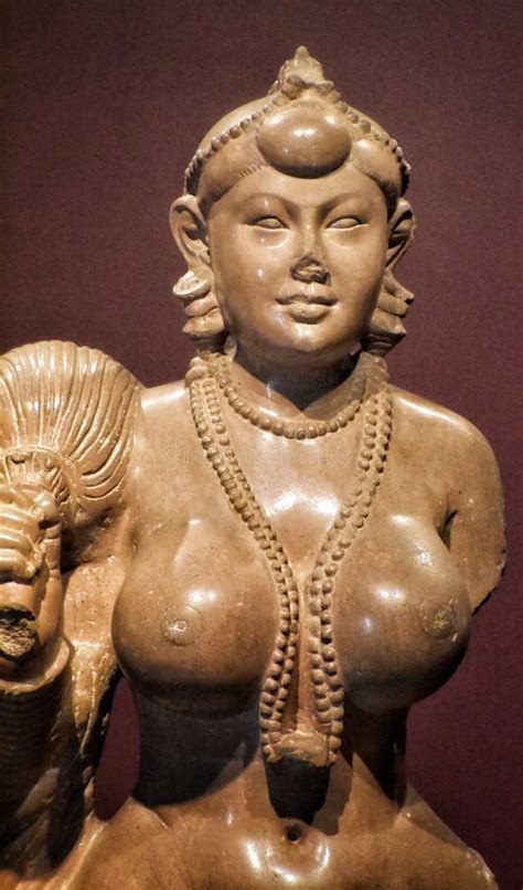 An Ancient Stone Sculpture A Naked Woman Called Didarganj Yakshi Editorial Stock Image Image