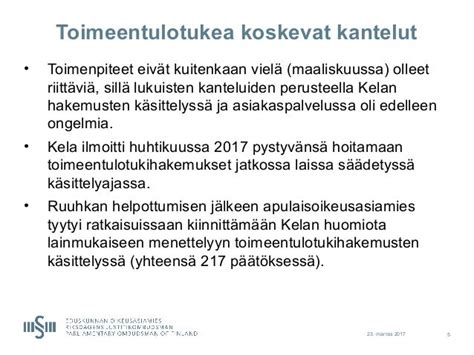 toimeentulotuki eduskunnan oikeusasiamiehen ratkaisujen valossa