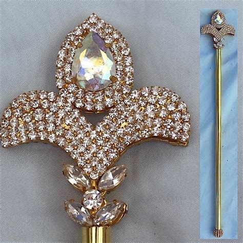 Pageant Crowns Optical Illusions Art Scepter Aurora Borealis Gold