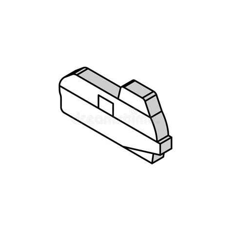 Lifeboat Boat Isometric Icon Vector Illustration Stock Vector