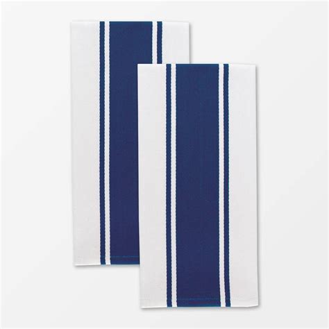 2pk Classic Striped Towels Navy Mu Kitchen Blue Kitchen Accessories