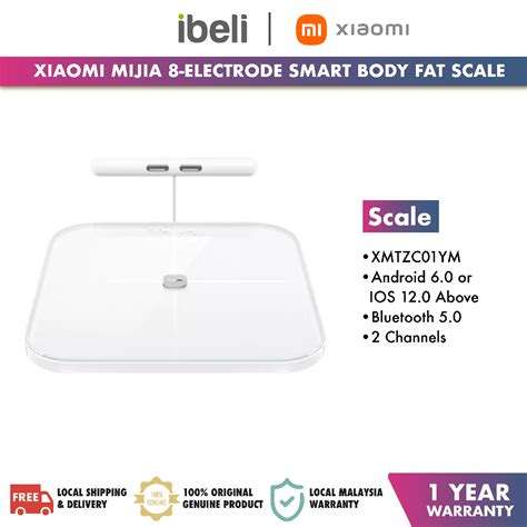 Xiaomi Mijia 8-Electrode Smart Body Fat Scale BMI Composition Scale ...