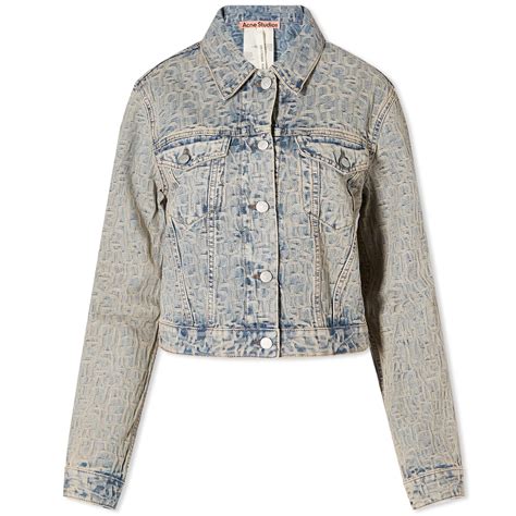 Acne Studios Denim Logo Jacket Blue & Beige | END. (US)