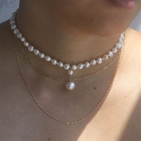 Princess Buttercup Pearl Choker Pearl Choker Personalized Charm