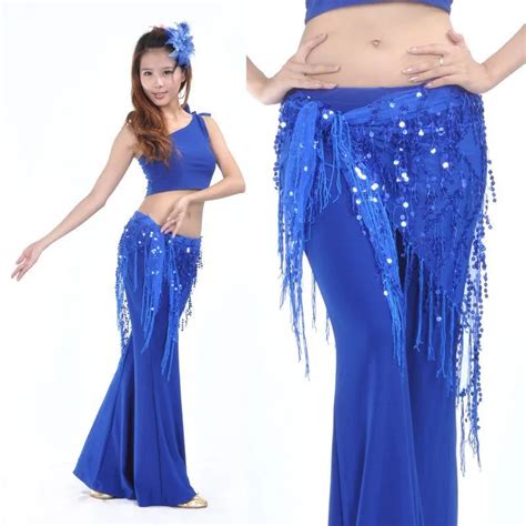 Hot Belly Dance Costumes Sequins Tassel Indian Belly Dance Hip Scarf For Women Belly Dancing