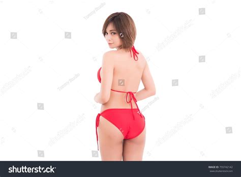 Isolated Red Bikini Girl Stock Photo Shutterstock