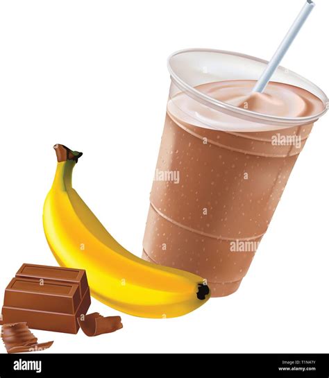 Banana Shake Stock Vector Images Alamy