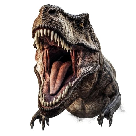 premium ai image hyperrealistic front  view  trex