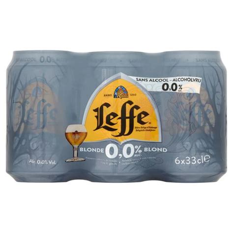 Leffe Bière Belge d Abbaye Blonde 0 0 Alc Canettes 6 x 33 cl