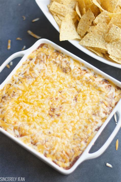 Warm Cheesy Black Bean Dip Sincerely Jean
