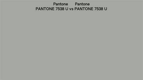 Pantone 7538 U vs PANTONE 7538 U side by side comparison