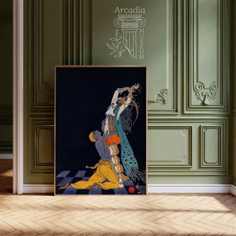 Erotic Lesbian Art Sapphic Vintage Poster Sheherazade By George Barbier Large Print Etsy