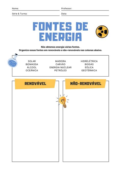 Exercícios Sobre Transformações De Energia 8 Ano Com Gabarito