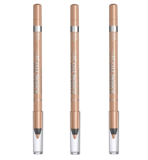 Pack Of 3 Rimmel ScandalEyes 24 HR Wear Waterproof Gel Pencil Nude 005