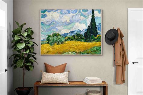 Wheat Field with Cypresses Wall Art ⭐️ Canvas & Framed + Many Sizes