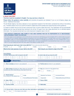 Fillable Online Ukba Homeoffice Gov How To Fill Vaf1a Form Fax Email