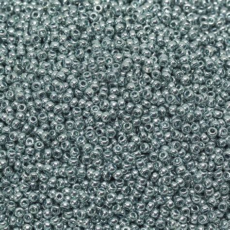 Бисер [18134] серо-зелёный металлик 10/0