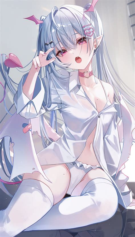 Myowa Original Absurdres Highres Girl O Bikini Breasts Choker Cleavage Collared