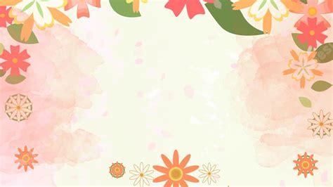 Cute Flowers Nature Floral Spring White Powerpoint Background For Free ...