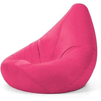 Bean Bag Bazaar Panelled Classic Bean Bag Chair Large Pink Cm X