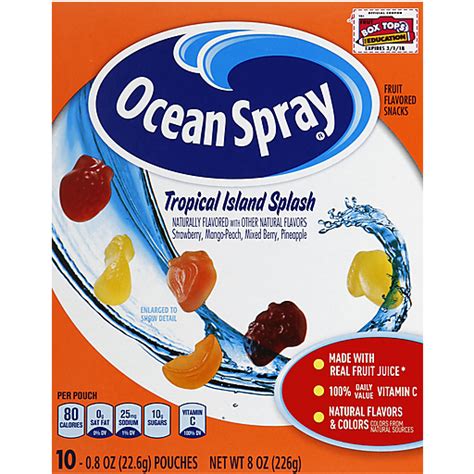 Ocean Spray® Strawberry Island Splash™ Fruit Flavored Snacks 10 08 Oz