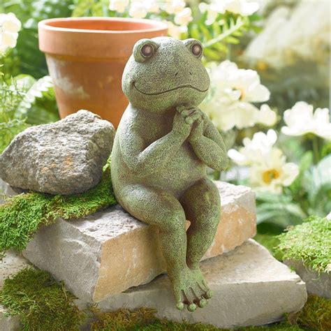 Amazon Grasslands Road Lilypad Lane Praying Frog Shelf Sitter