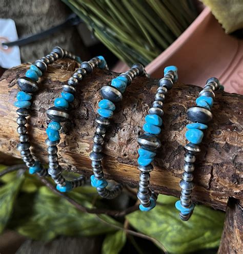 Navajo Pearl Bracelet With Kingman Turquoise Native American