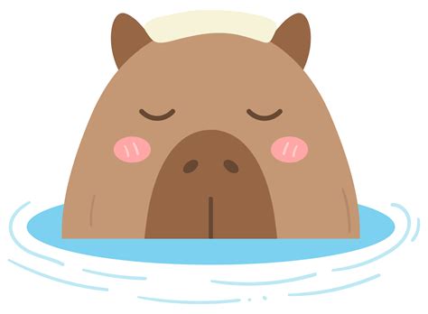 Cute Sweet Hand Drawn Capybara 45493569 Png