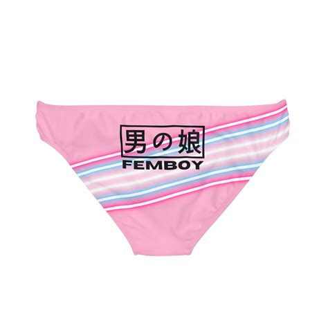 Astolfo Femboy Neon Flag Nonbinary Pink Loop Tie Side Bikini Bottom Femboy Sissy Etsy