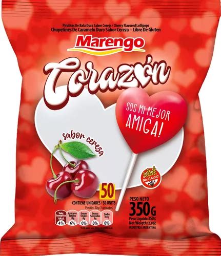 Chupetines De Caramelo Duro Corazon Marengo X 50 Uni 350 G MercadoLibre