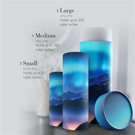 Aurora Borealis - Biodegradable & Eco Friendly Burial or Scattering Ur