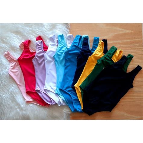 Collant Body regata cores Ballet Balé Bale adulto Shopee Brasil