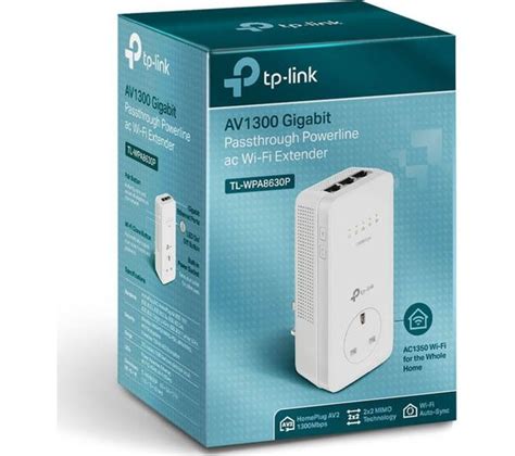 TP Link TL WPA8630P AV1300 3 Port Gigabit Passthrough Powerline