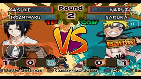 Uchiha Sasuke Vs Uzumaki Naruto Gameplay Naruto Shippuden Ultimate Ninja 5 Ps2 Youtube