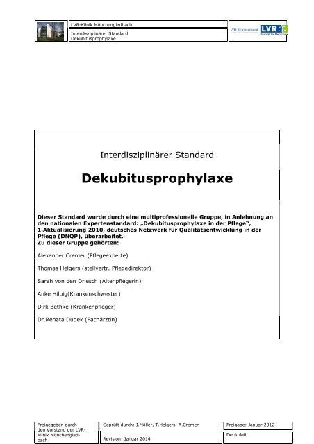 Expertenstandard Dekubitusprophylaxe In Der Pflege