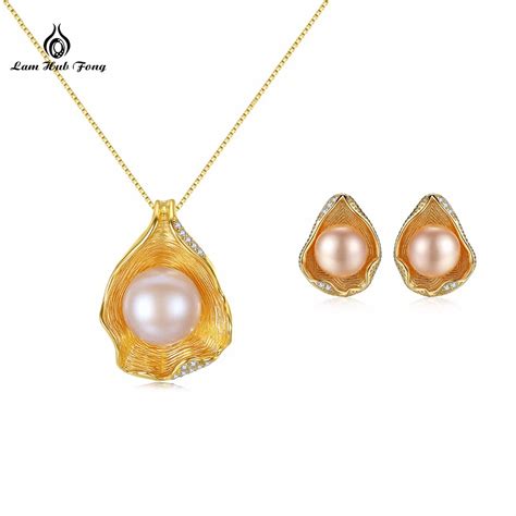 Natural Freshwater Pearl Jewelry Sets For Women Fine Sterling