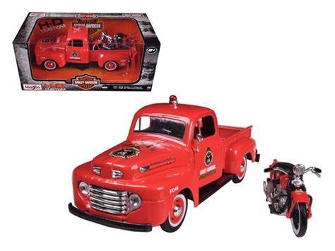 Ford F Pickup Truck Harley Davidson Fire Truck And El