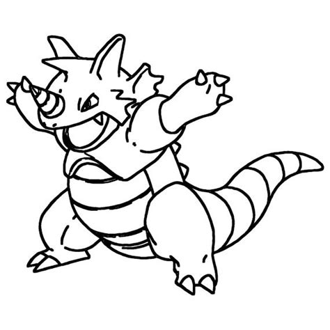 Rhydon Coloring Page Print IdeaShortcut