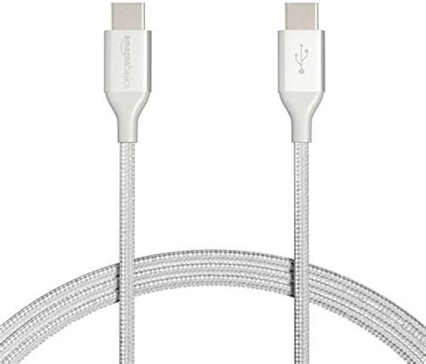 Amazon Basics USB Type C To USB Type C 2 0 Cable 1 8 M White