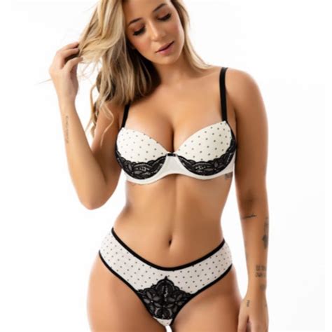 Conjunto Lingerie Feminino Suti Bojo Tule E Calcinha Biquini Conforto Elegante Moda Intima