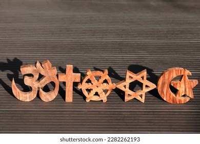 Religious Symbols Catholicism Islam Judaism Orthodoxy Stock Photo ...