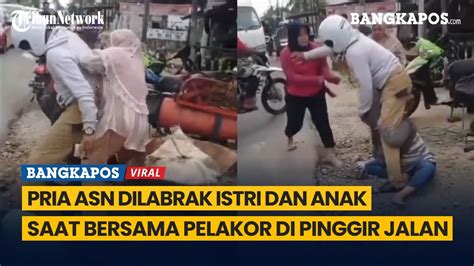 Pria Asn Dilabrak Istri Dan Anak Saat Bersama Pelakor Di Pinggir Jalan